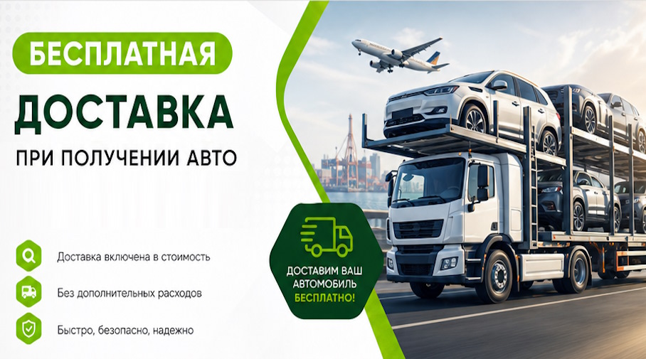 Акция! Бесплатная доставка по Белой Калитве при получении авто